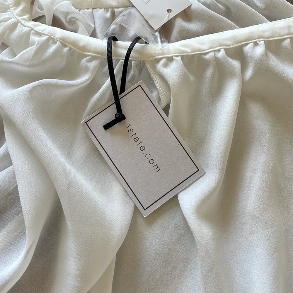 1. State long sleeve high neck blouse xxs - Picture 9 of 15